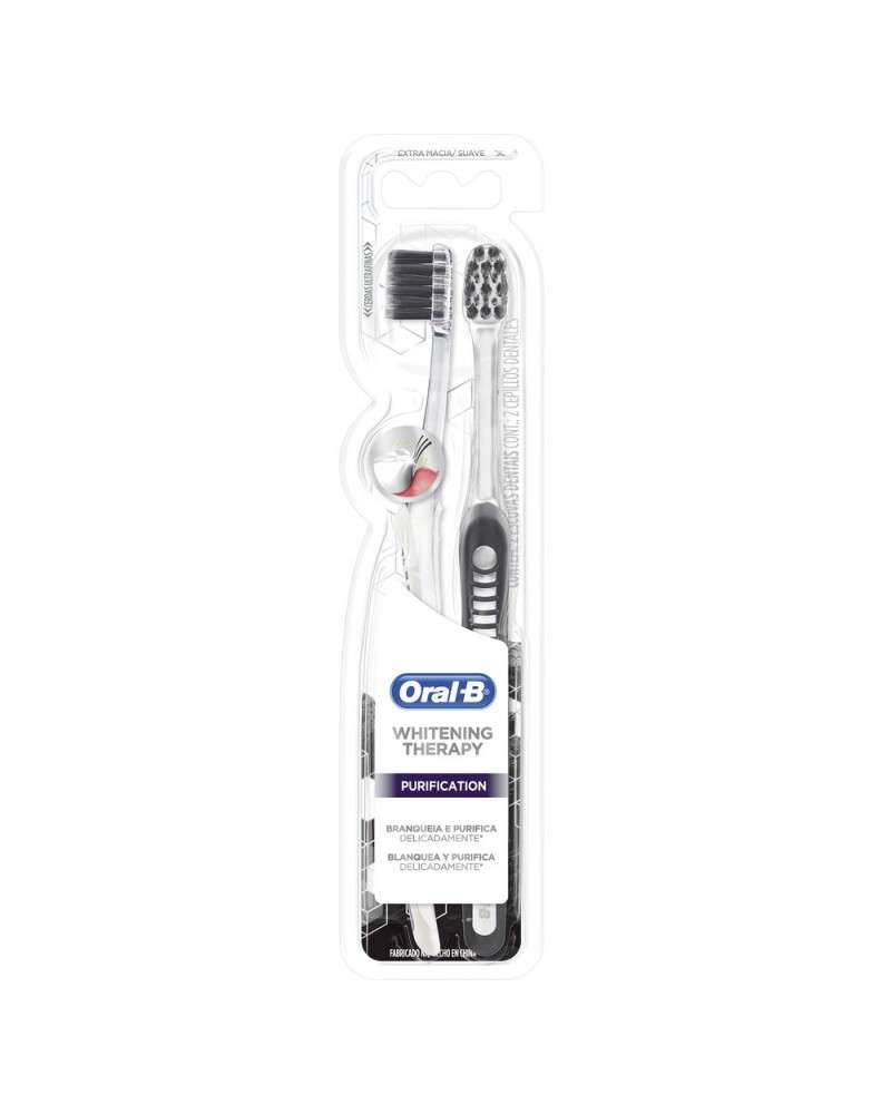 Cepillos Dentales Oral-B Whitening Therapy Purification Suave 2 Unidades