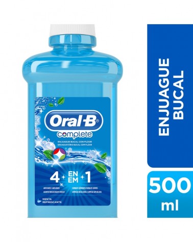 Enjuague Bucal Oral-B Complete 4 En 1 Menta Refrescante 500 Ml Oral-B - 1