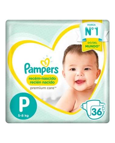 Pañales Pampers Recién Nacido Premium Care P 36 Unidades Pampers - 1