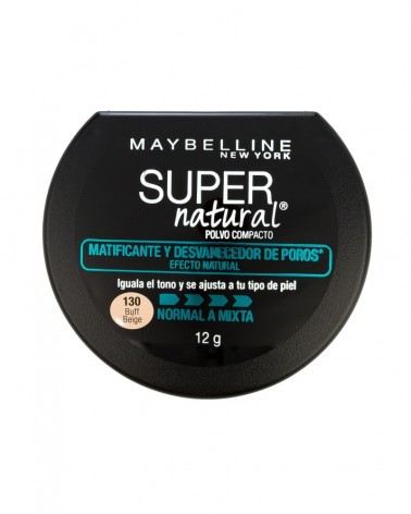 Polvo Compacto Maybelline - Super Natural Matificante 130 Buff Beige X 12G Maybelline - 1