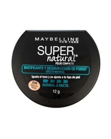 Polvo Compacto Maybelline - Super Natural Matificante 220 Natural Beige X 12G Maybelline - 1