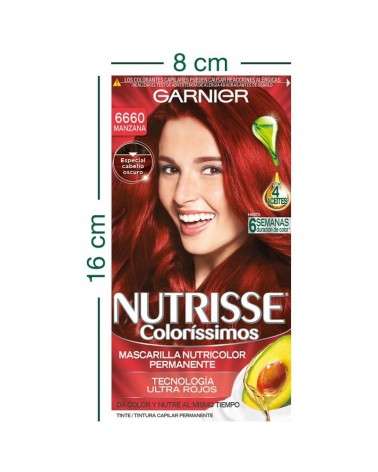 Kit Completo De Coloración Permanente Nutrisse Colorissimos Tono 6660 Manzana X 45 Gr Garnier - 3