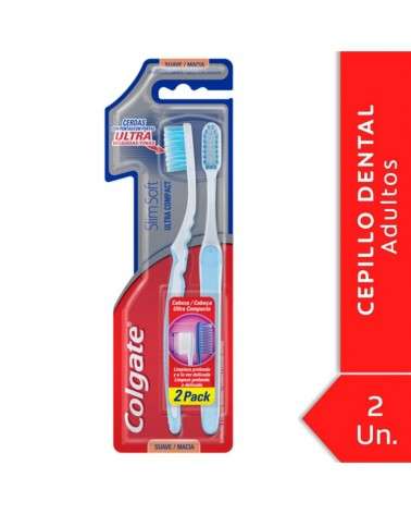 Cepillo Dental Colgate - Slim Soft Ultra Compact Head 2Unid Colgate - 1