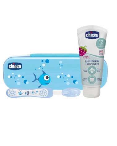 Chicco - Set Higiene Bucal (Cartuchera Que Contiene Cepillo Y Pasta Dental) Nene Chicco - 1